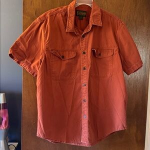 Filson Men's Brick Red Casual Button Down Shirt